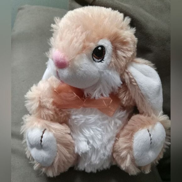 8" Plush Bunny - Blonde and White - Picture 1 of 5
